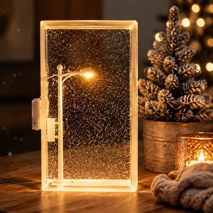 Snowfall Night Lamp- Snowy Street Scene Decor Light
